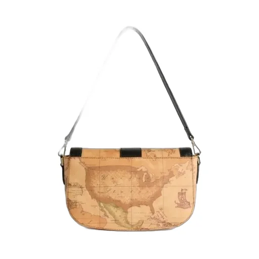 Alviero Martini Map Print Shoulder Bag