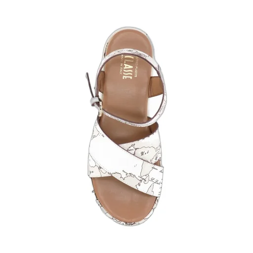 Alviero Martini Map Print Platform Sandals