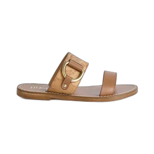Alviero Martini Map-Print Buckle Sandals