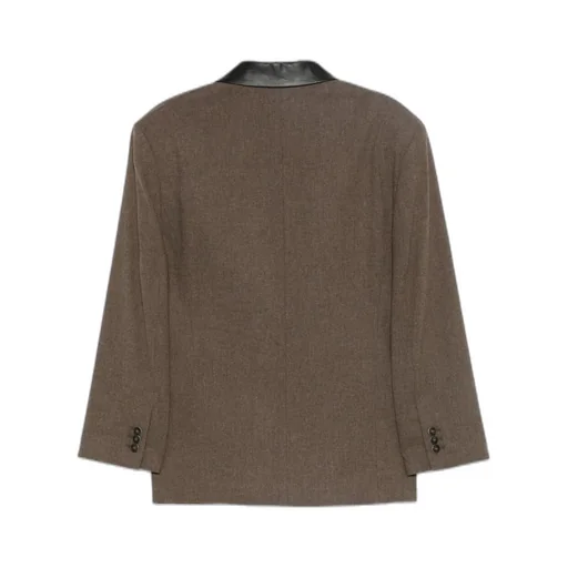 Alysi V-Neck Double Breasted Jacket