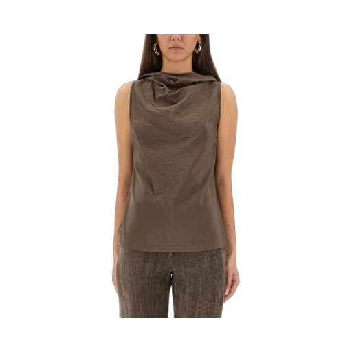 Alysi Hooded Sleeveless Top
