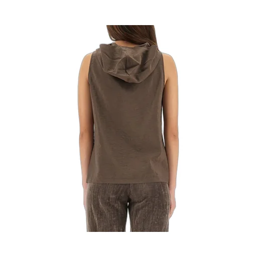 Alysi Hooded Sleeveless Top