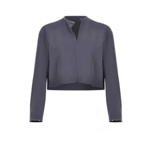 Alysi Cropped Embellished-Trim Top