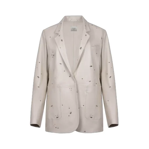 Alysi Quilted Long Sleeve Embellished Jacket