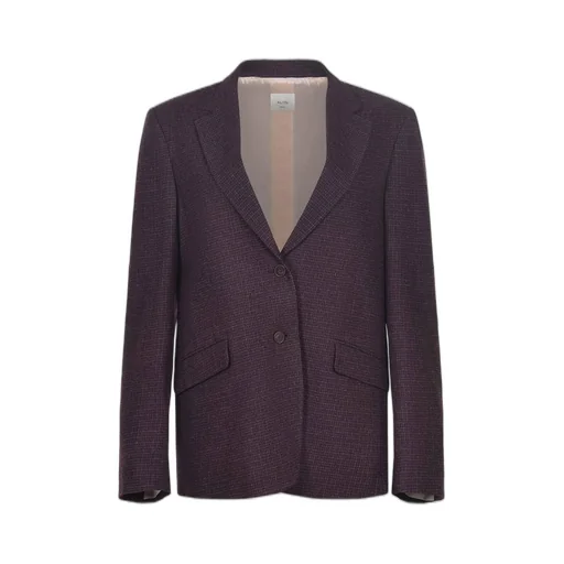 Alysi Single-Breasted Checked Blazer