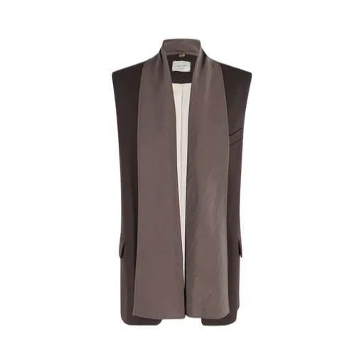 Alysi Scarf-Detail Sleeveless Tailored Blazer
