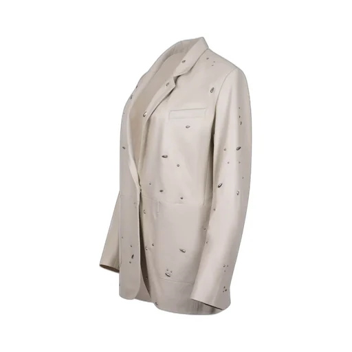 Alysi Quilted Long Sleeve Embellished Jacket