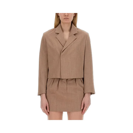 Alysi Cropped Check Jacket