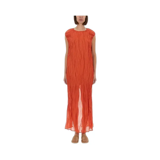 Alysi Metallic Gauze Longuette Dress