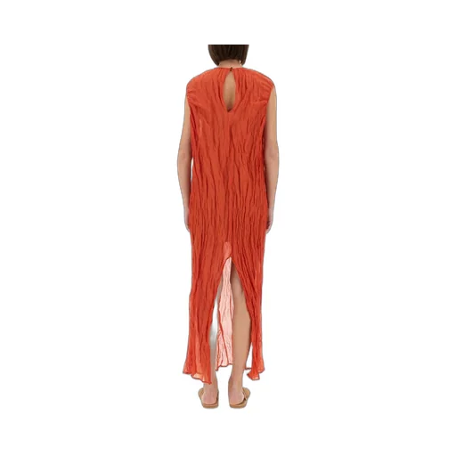Alysi Metallic Gauze Longuette Dress