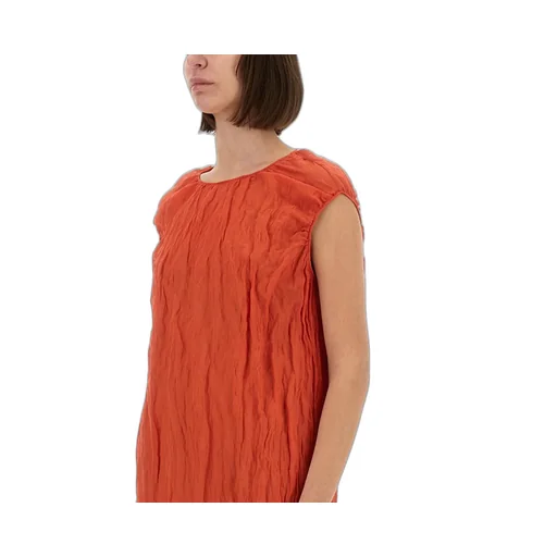 Alysi Metallic Gauze Longuette Dress