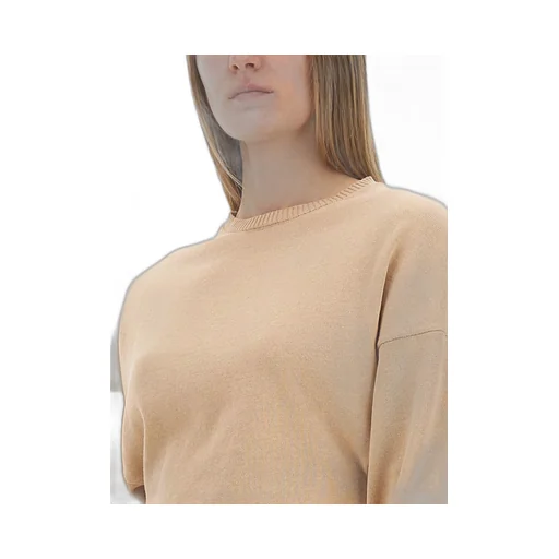 Alysi Long Sleeved Crewneck Cropped Sweater