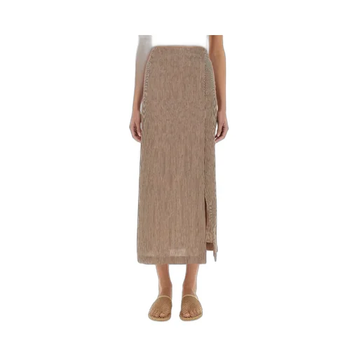 Alysi Micro Striped Longuette Skirt