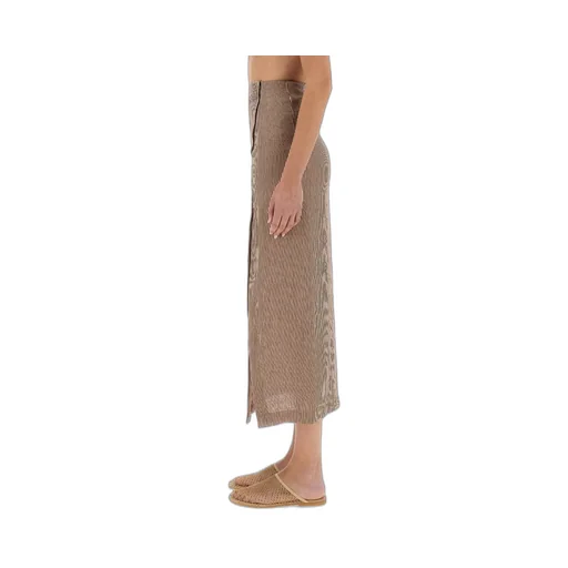 Alysi Micro Striped Longuette Skirt