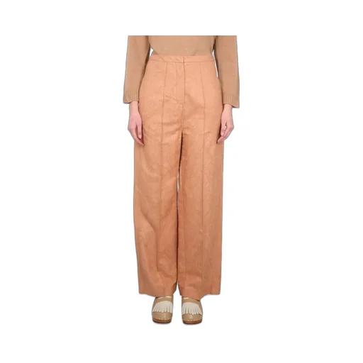 Alysi Ajoure High-Waisted Wide-Leg Trousers