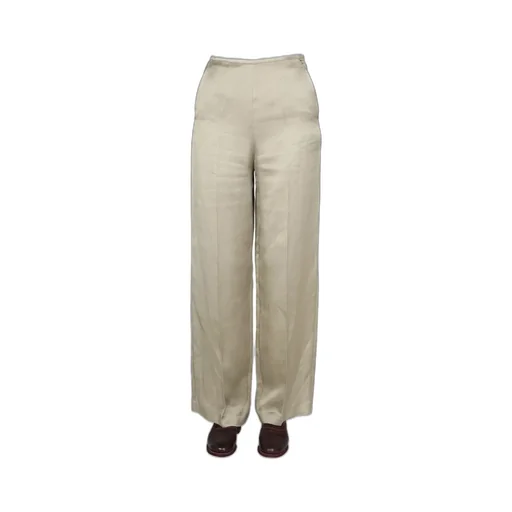 Alysi Straight Leg Satin Trousers