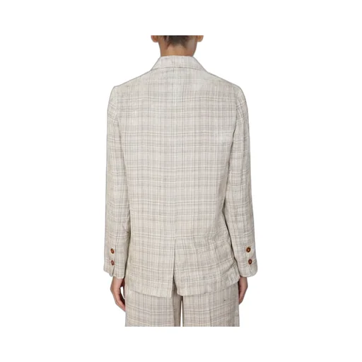 Alysi Double-Breasted Checked Blazer