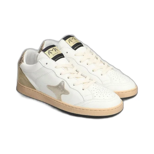 Ama Brand Glitter-Panel Star Lace-Up Sneakers