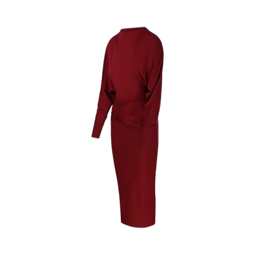 AmazuÌN Karubu Draped Midi Dress