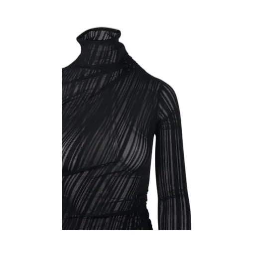 AmazuÌN Qinuvb Sheer Turtleneck Top