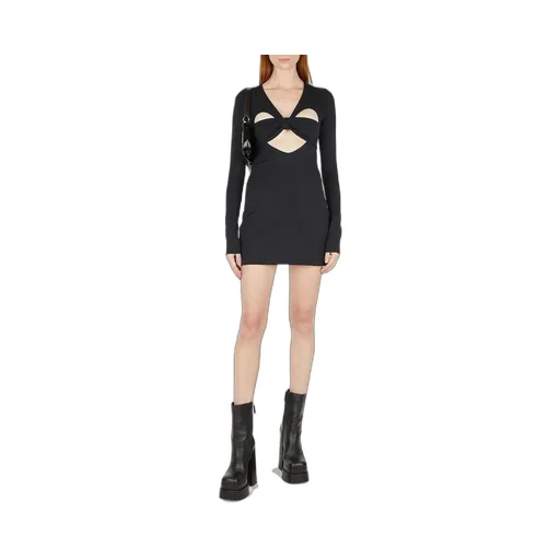 Ambush Cut-Out Detail Monogram Mini Dress
