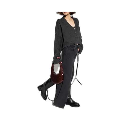 Ambush Distressed Zip-Up Cardigan