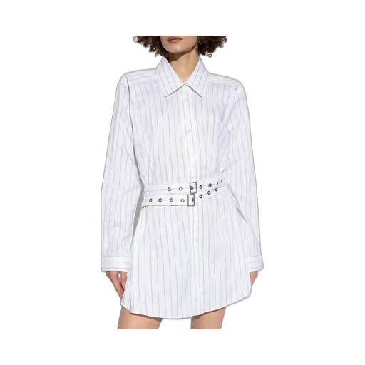 Ambush Striped Belted Mini Shirt Dress