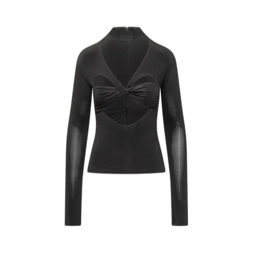 Ambush Heart Cut-Out Turtleneck Top