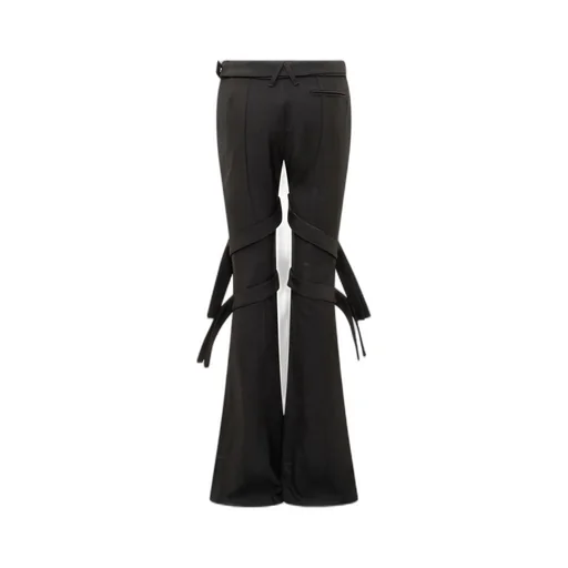 Ambush Strap-Detail Mid-Rise Flared Trousers