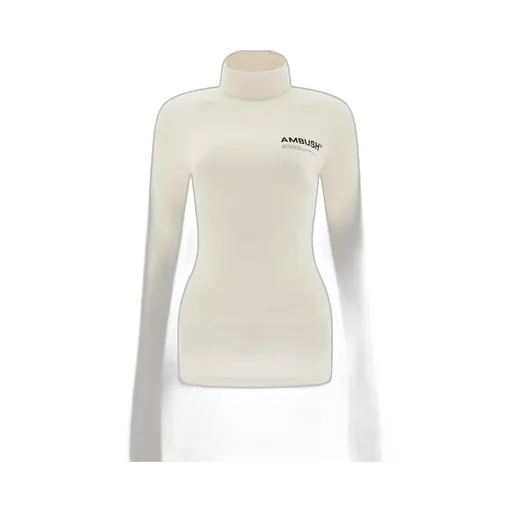 Ambush Logo Printed Long-Sleeved Turtleneck Top