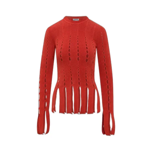 Ambush Cut-Out Long-Sleeved Knitted Top