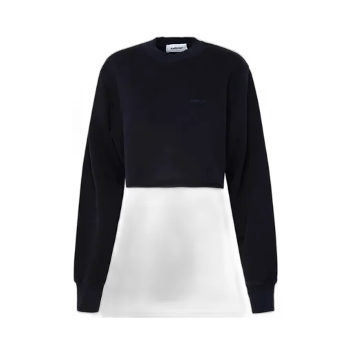Ambush Logo Embroidered Crewneck Cropped Sweatshirt