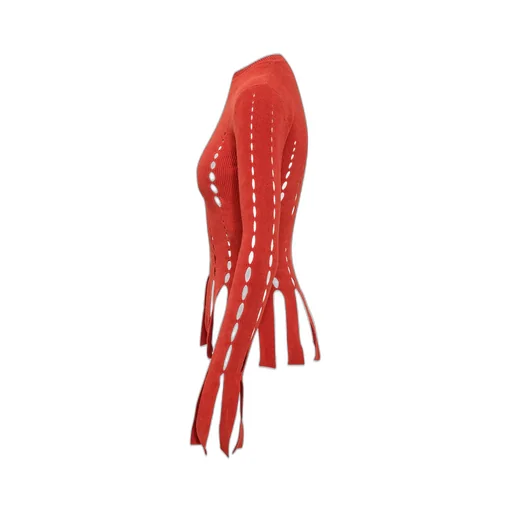 Ambush Cut-Out Long-Sleeved Knitted Top