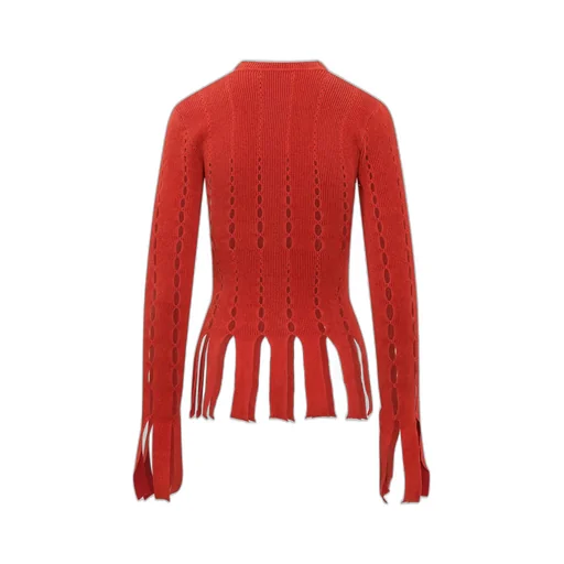 Ambush Cut-Out Long-Sleeved Knitted Top