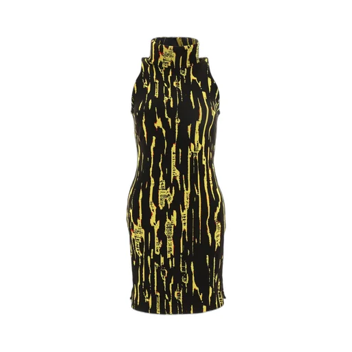 Ambush Pattern-Jacquard Sleeveless Mini Dress