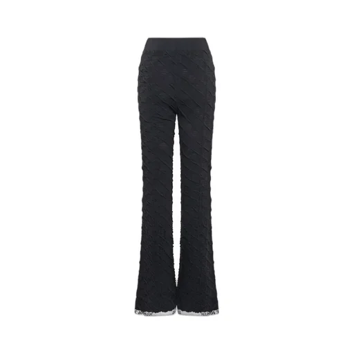 Ambush High-Waisted Monogram Flared Trousers