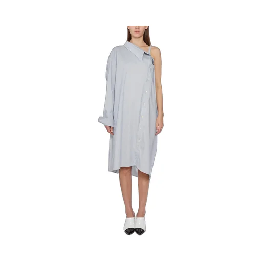 Ambush One-Shoulder Striped Shirt Dress