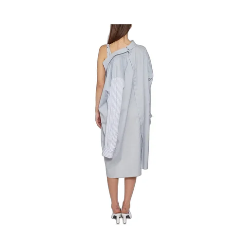Ambush One-Shoulder Striped Shirt Dress