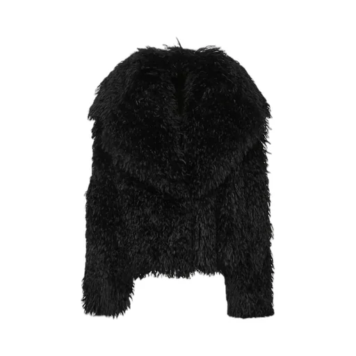 Amen Cropped Faux Fur Coat