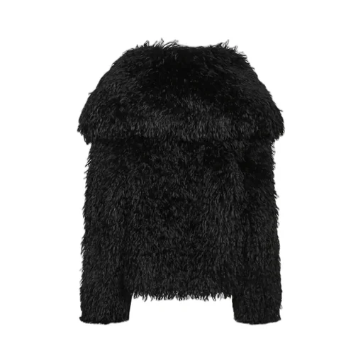 Amen Cropped Faux Fur Coat