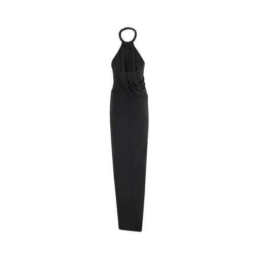 Amen Draped Halter Maxi Dress