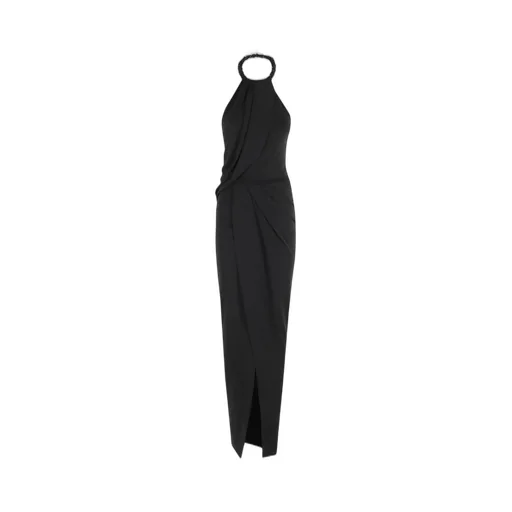 Amen Draped Halter Maxi Dress
