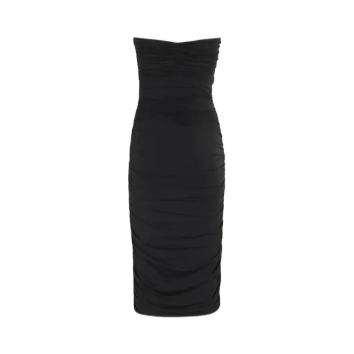Amen Brooch-Detail Strapless Dress
