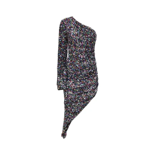 Amen Velvet Sequin Asymmetric Dress