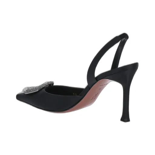 Amina Muaddi Camelia Pointed Toe Slingback Pumps