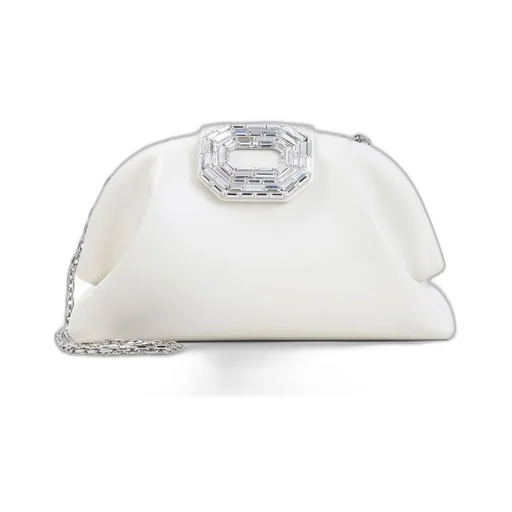 Amina Muaddi Embellished Chain Bag