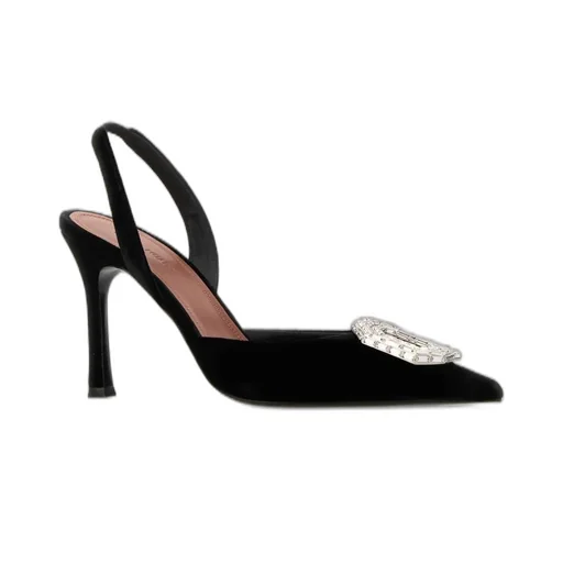 Amina Muaddi Camelia Pointed Toe Slingback Pumps