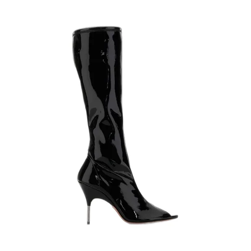 Amina Muaddi Pointed Toe Heeled Boots