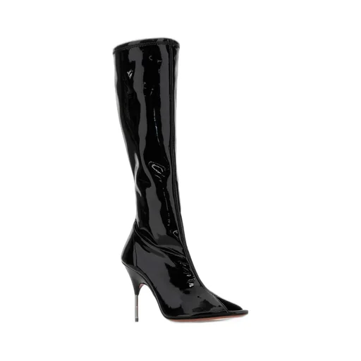 Amina Muaddi Pointed Toe Heeled Boots
