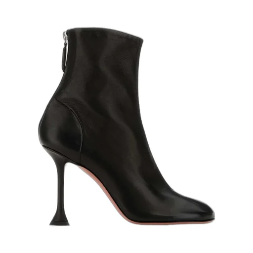 Amina Muaddi Iris Round Toe Heeled Boots